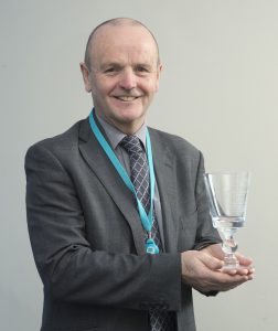 Prof Michael Scott with the UKCPA Lifetime Achievement Award 2016. 
