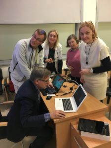 Rob Brenninkmeijer (Digitalis) working on STEPSelect with clinicians of Gdansk Medical University.